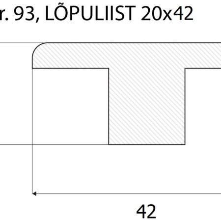Ülemineku T-Liist, profiil nr 93 - Image 2